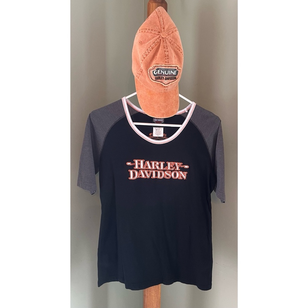 Women’s Harley-Davidson Black Tee with Cap